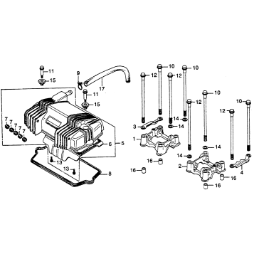 CYLINDER HEAD COVER + CAMSHAFT HOLDER