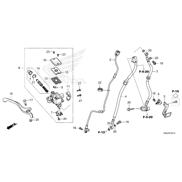FRONT BRAKE MASTER       CYLINDER