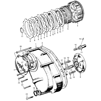 CLUTCH + LEFT CRANKCASE COVER