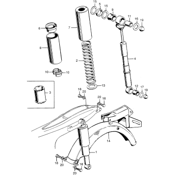 CA175 REAR SHOCK ABSORBER