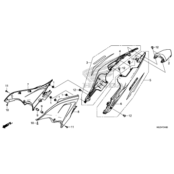 SIDE COVER@REAR COWL