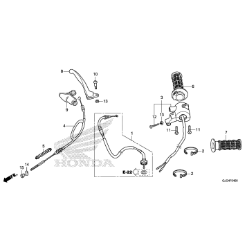 HANDLE LEVER@SWITCH@CABLE