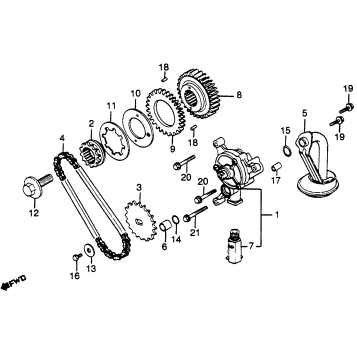 OIL PUMP + PRIMARY DRIVE GEAR