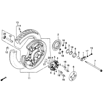 CM450A/CREAR WHEEL 82