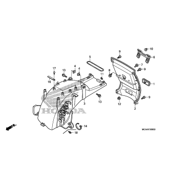REAR FENDER (GL1800/A'05)