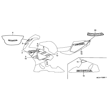 STRIPE + MARK (CBR900RR'00,'01)