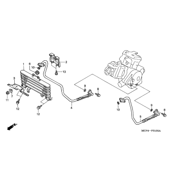 OIL COOLER ('00-'01)