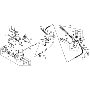 FRONT MASTER CYLINDER + FRONT BRAKE CALIPER