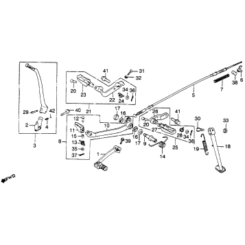 PEDAL + STEP + KICK STARTER ARM