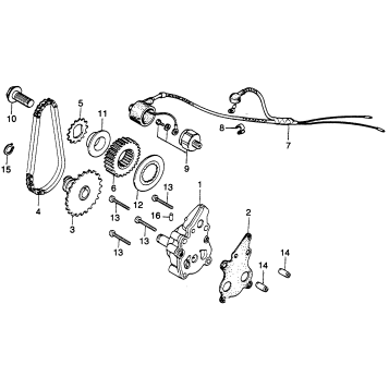 OIL PUMP + OIL PRESSURE SWITCH