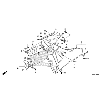 MIDDLE COWL@LOWER COWL   (R.)
