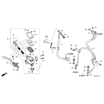 FRONT BRAKE MASTER       CYLINDER                 (CB500FA'22/'23)