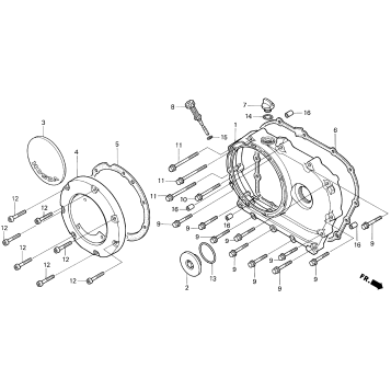 VT1100C2RIGHT CRANKCASE COVER