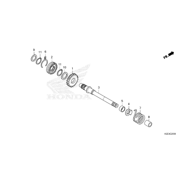 KICK STARTER SPINDLE