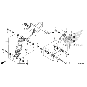 REAR SHOCK ABSORBER (CBR600RA)