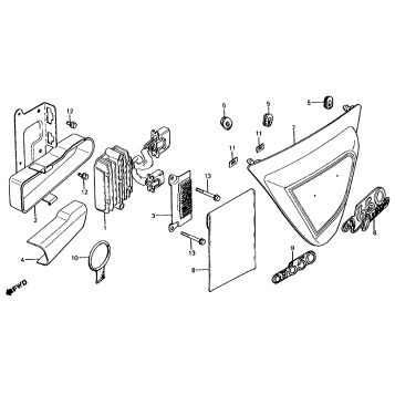 LEFT SIDE COVER + RECTIFIER