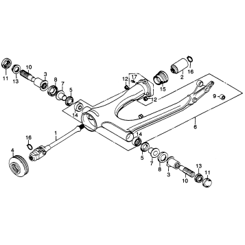 SWINGARM + PROPELLER SHAFT