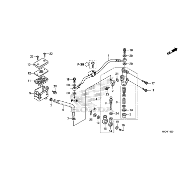 REAR BRAKE MASTER        CYLINDER (CBR600RR)