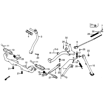 PEDAL + KICK STARTER ARM + STAND 80-84