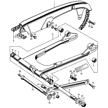 CHAIN CASE + SWINGARM