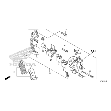 LEFT FRONT BRAKE CALIPER