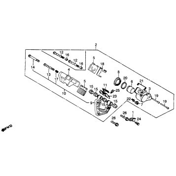 CB750K/LFRONT BRAKE CALIPER 79-81