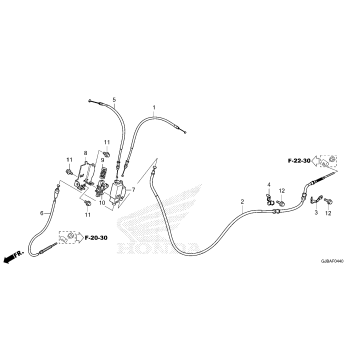 BRAKE CABLE@BRAKE BRACKET