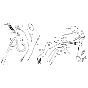 HANDLE LEVER + CABLE + SWITCH