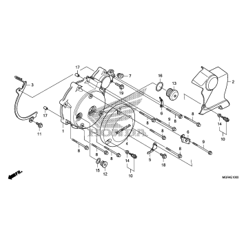 LEFT CRANKCASE COVER     @ALTERNATOR COVER