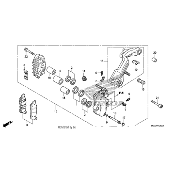 LEFT FRONT BRAKE CALIPER