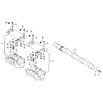 CAMSHAFT + CAMSHAFT HOLDER