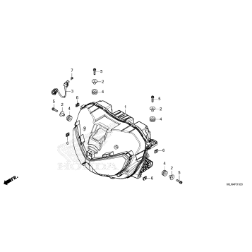 HEADLIGHT (CRF1100A/D)