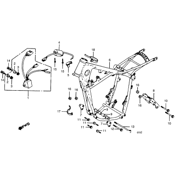 FRAME + IGNITION COIL 80