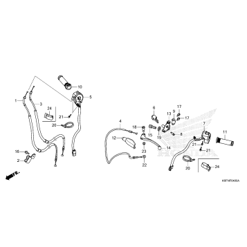 HANDLE LEVER@SWITCH@CABLE