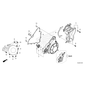 GENERATOR COVER@LEFT REAR COVER