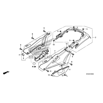 SIDE COVER + REAR COWL