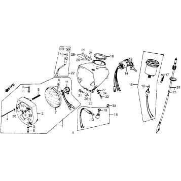 HEADLIGHT + SPEEDOMETER