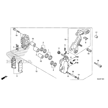 LEFT FRONT BRAKE CALIPER