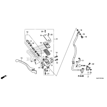 FRONT BRAKE MASTER CYLINDER (CTX700ND/NA)
