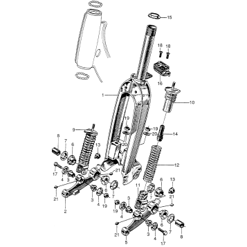FRONT FORK + FRONT SHOCK ABSORBER