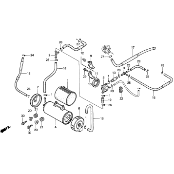 1100C/C2EVAP CANISTER (AC) 95-97
