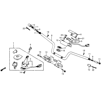 HANDLEBAR + TOP BRIDGE + KEY SET