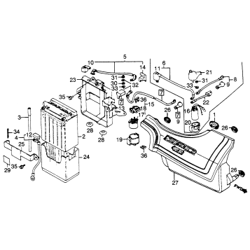 RIGHT SIDE COVER + BATTERY