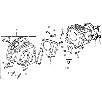 CYLINDER HEAD + CYLINDER
