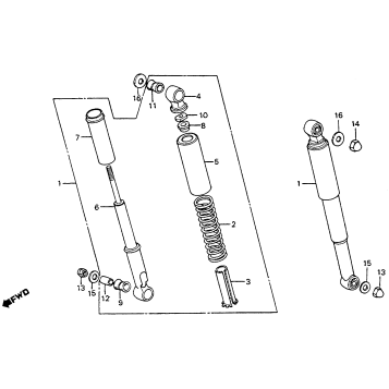 REAR SHOCK ABSORBER K6
