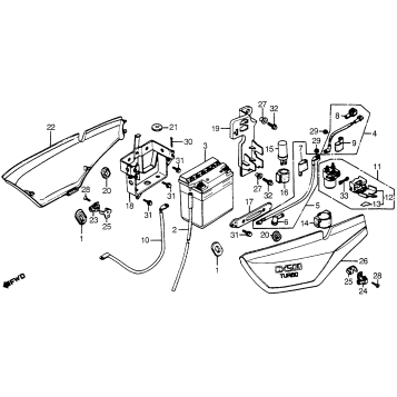 SIDE COVER + BATTERY