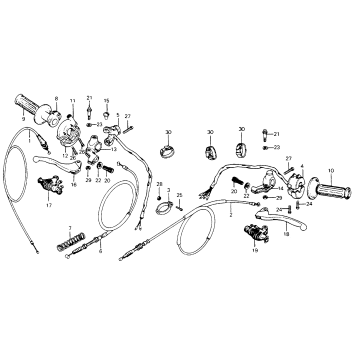 HANDLE SWITCH + LEVER + CABLES