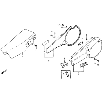 SEAT + SIDE COVER 81-82