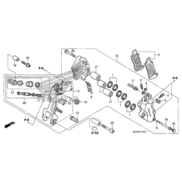 LEFT FRONT BRAKE CALIPER (1)