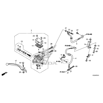 FRONT BRAKE MASTER       CYLINDER (ABS)